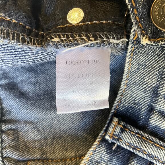 Khloe California Women Shorts M Blue Denim Cutoff Distressed Frayed Hem 1.5" - Picture 3 of 11